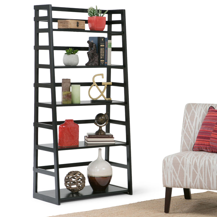 Acadian - Handcrafted Ladder Shelf Bookcase Simpli-Home
