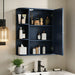 Bathroom Wall Storage Cabinet With Mirror And Adjustable Shelf, 6 Open Shelves Noble House