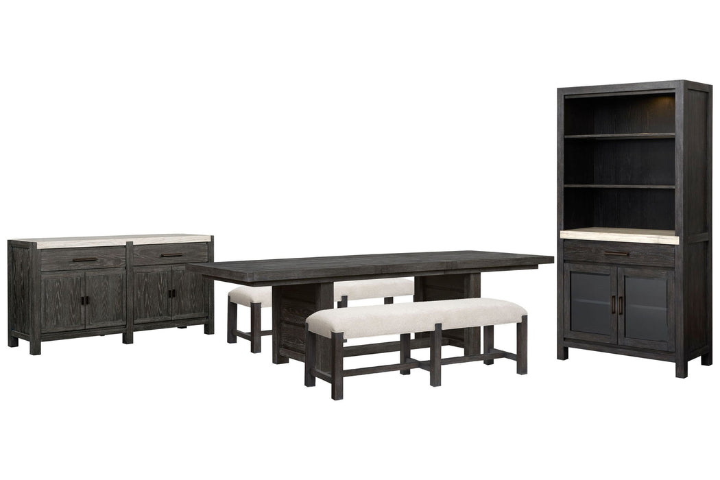 Plum Creek - Trestle Dining Table Set Magnussen Furniture