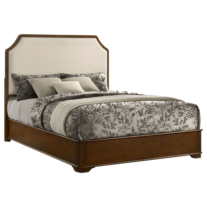 Leonide - Panel Bed With Upholstered Headboard Furniture Max