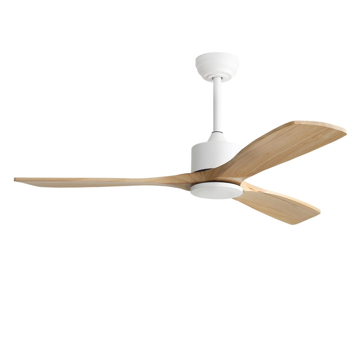 42" Ceiling Fan With No Light, Reversible DC Motor, 2 Downrods (12.5Cm / 25Cm) For Bedroom & Living Room - White Daily Nest