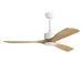 42" Ceiling Fan With No Light, Reversible DC Motor, 2 Downrods (12.5Cm / 25Cm) For Bedroom & Living Room - White Daily Nest