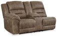 Ravenel - Laf Dbl Reclining Power Loveseat With Console - Faux Leather - Fossil Signature Design by Ashley®