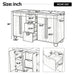 Double Sink Bathroom Vanity With Sinks, Soft Close Doors & 3 Drawers - Wood Noble House