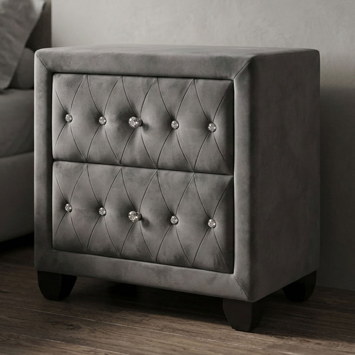 Sophia - 2 Drawer Upholstered Nightstand Matrix Furniture Group