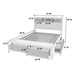 Queen Size Bed With Storage Drawers And Headboard - Brown Mix Home Essentials