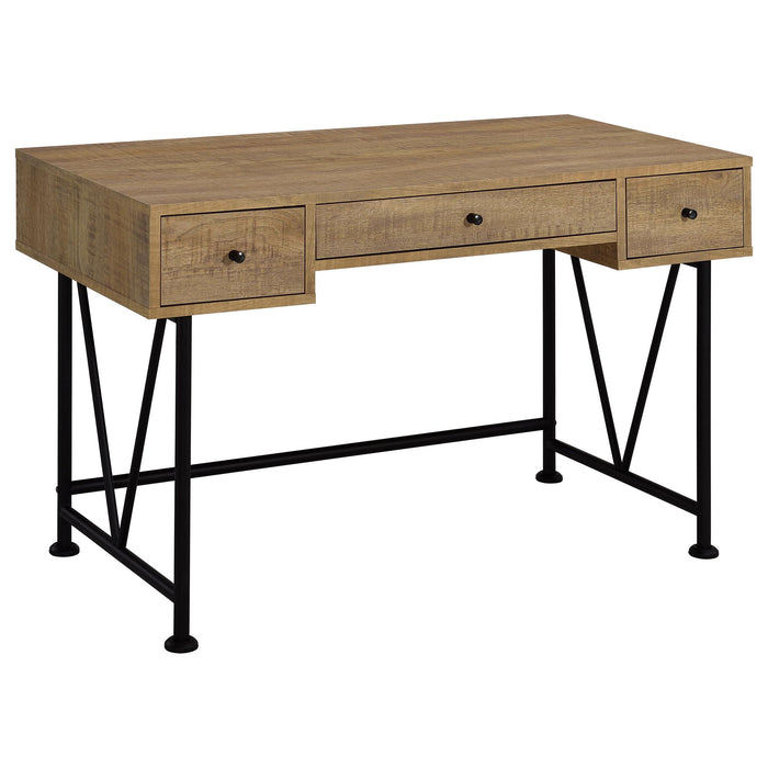 Vellun - 3 Drawer Writing Desk - Mango Color Furniture Max