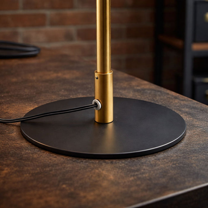 Dimond - LED Table Lamp With On / Off Switch Round Base - Black / Gold Ashcroft Furniture