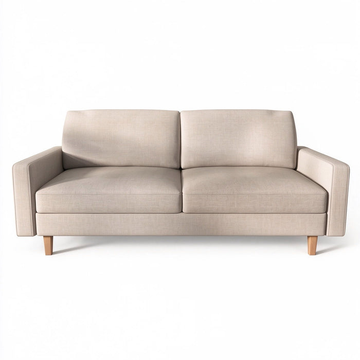 Couch, 3 Seat Sofa With Removable Cushion - Beige US Pride