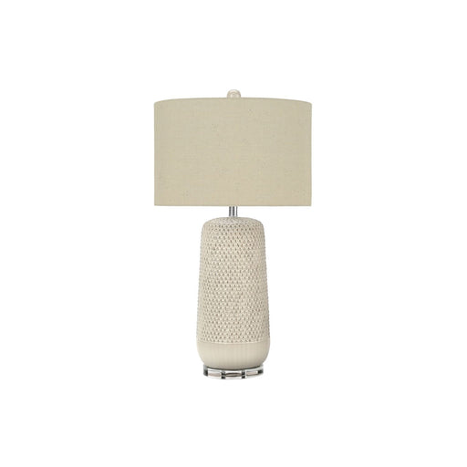 Contemporary Lighting, Table Lamp, Ceramic, Resin - Cream 8th Street