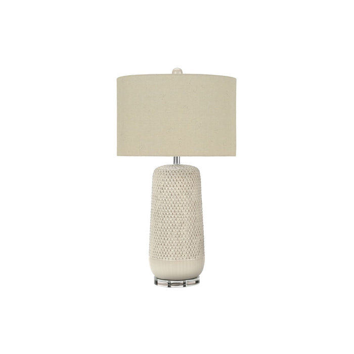 Contemporary Lighting, Table Lamp, Ceramic, Resin - Cream 8th Street