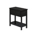 Accent End Table, 2 Tier, Narrow, Lamp, Storage Drawer, Charming Design 8th Street