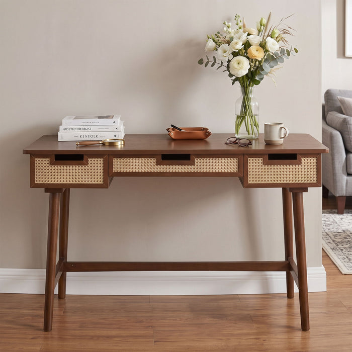 Writing Desk With 3 Drawers For Living Room Noble House