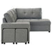 Atkinson - Sleeper Sectional Sofa With Lift Top Chaise - Gray Furniture Max