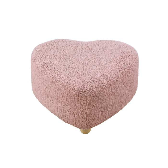 Wool Specialty Ottoman - Blush / Brown