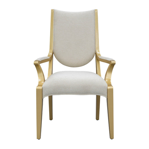 Scotts Square - Dining Arm Chair - Light Champagne Michael Amini