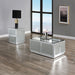 Noralie - 18" End Table With Faux Diamonds - Mirrored ACME