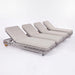 Outdoor Chaise Lounge & Wheels, 5 Position Adjustable Backrest Noble House