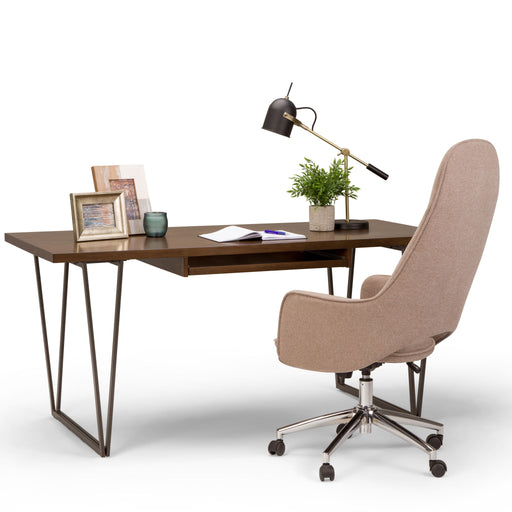 Ryder - Desk - Natural Aged Brown Simpli-Home