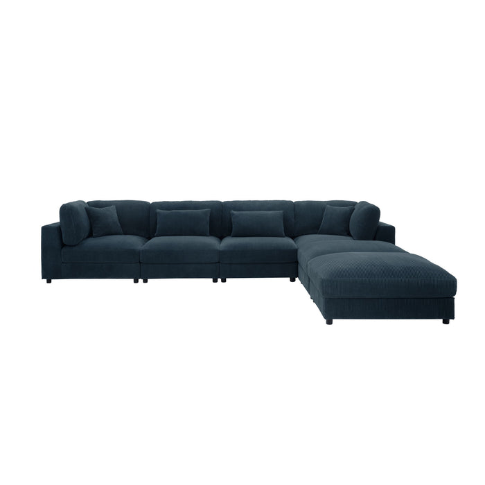 Upholstered Modular Sectional & Custom Configuration And Toss Pillows Home Essentials