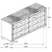 Arabesque - 6 Drawer Dresser - Silver Furniture Max