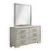 Dresser With Square Legs And Sleek Handles - Antique White Home Essentials