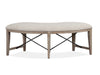 Paxton Place - Curved Bench With Upholstered Seat - Dovetail Gray Magnussen Furniture