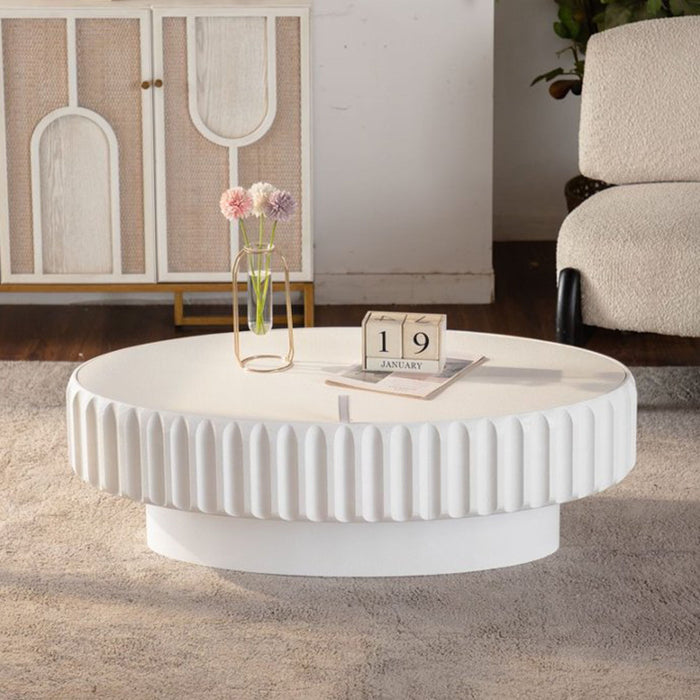 Fluted Storage Table With Lift Off Lid Home Essentials