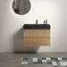 Alice - Natural Oak Bathroom Vanity With Sink, Large Storage Wall Mounted Floating Bathroom Vanity For Modern Bathroom, One-Piece Sink Basin Without Drain Home Essentials