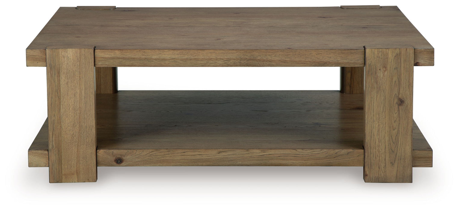 Flangren - Rectangular Cocktail Table - Light Brown Signature Design by Ashley®