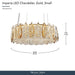 Michael Amini Lighting - Imperia 24" Wide Round Crystal LED Chandelier - Champagne Gold Michael Amini