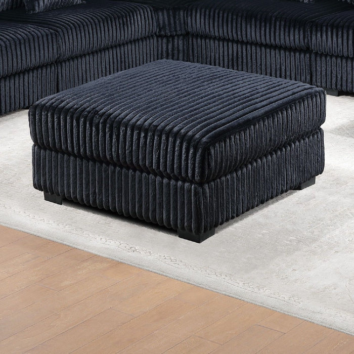 Soft Upholstered Ottoman - Black Home Essentials