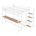 Bunk Bed With Built In Desk And LED Lighting Home Essentials