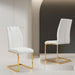 High Back Dining Chairs For Dining & Kitchen Room (Set of 4) - Golden / White Home Essentials
