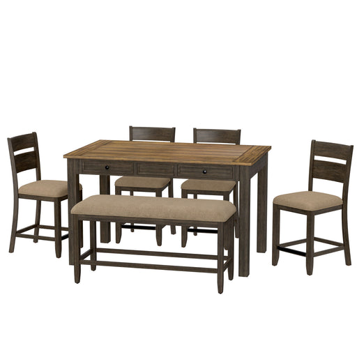 6 Piece Gathering Dining Set Emerald Home
