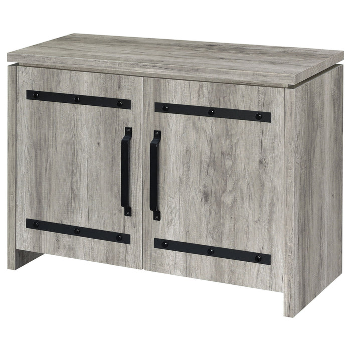 2 Door Accent Cabinet With Accents - Gray Furniture Max
