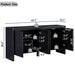 Sideboard Buffet Cabinet With Adjustable Shelves Home Essentials