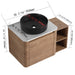 Wall Mounted Bathroom Vanity With Art Sink, 1 Storage Shelf, 2 Soft Close Doors Home Essentials