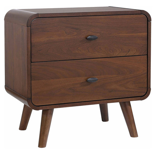 2 Drawer Nightstand - Walnut Furniture Max