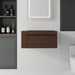 Floating Bathroom Vanity Cabinet, Soft Close Double Drawers, Open Side Storage, Wall Mounted, Cabinet Only Home Essentials