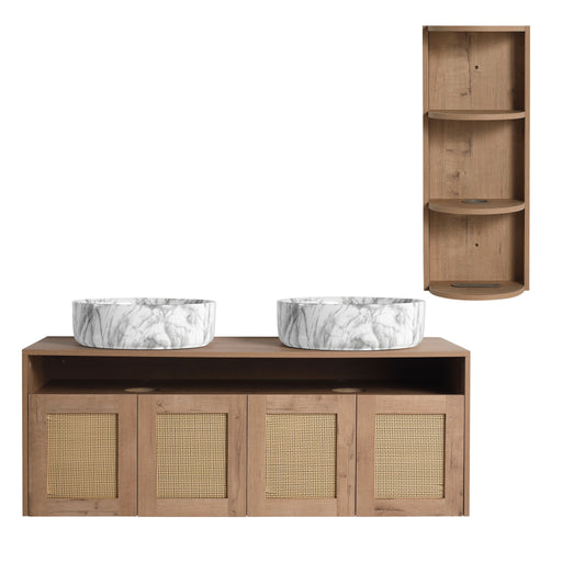 Bathroom Vanity & Art Sink And Storage Rack, Float Mounting Design Home Essentials