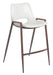 Desi - Counter Stool With Walnut Legs (Set of 2) Zuo Modern