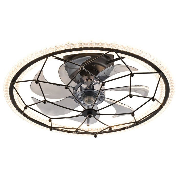 Ceiling Fan With Light And Remote Control, 6 Speeds, 3 Color Options - Matte Black Daily Nest