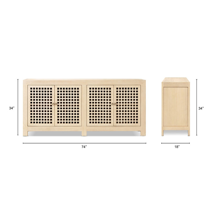 Alden - 4 Door Cabinet - White Jennifer Taylor Home