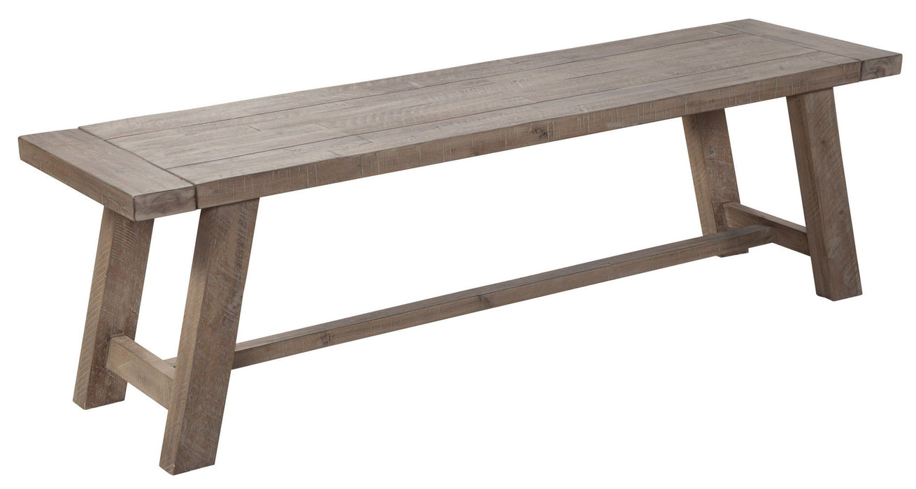 Distressed Solid Wood Dining Bench - Natural / Brown