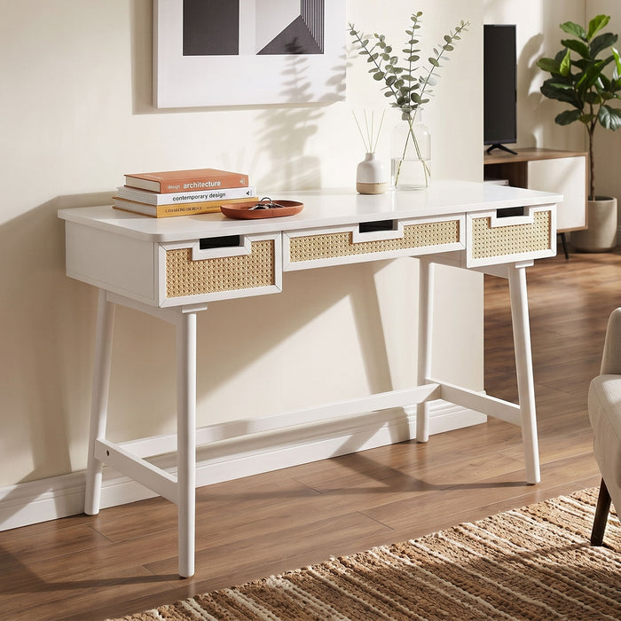 Writing Desk With 3 Drawers For Living Room Noble House