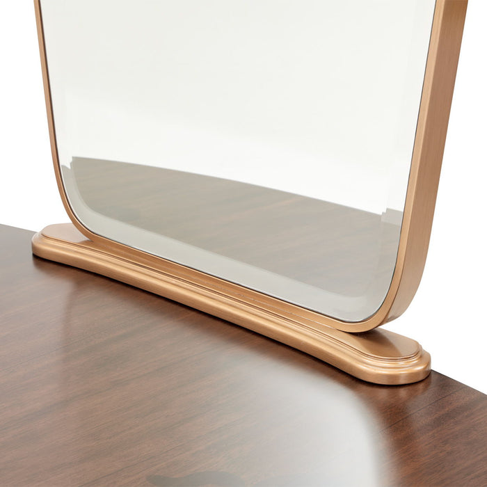 Camellia Field - Vanity Mirror - Gold