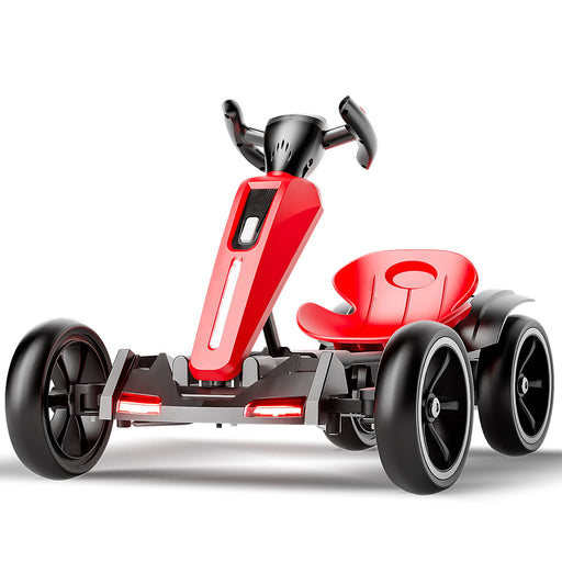 Electric Kids Pedal Go Kart With Adjustable Seat, Foldable Design Daily Nest