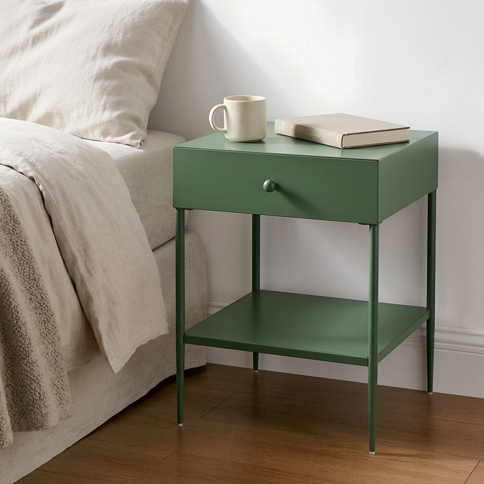 Colette - 1 Drawer Nightstand With Bottom Shelf - Green Furniture Max