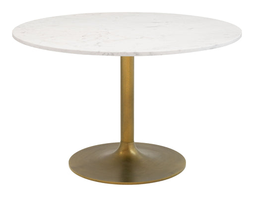Ithaca - Dining Table - White / Gold Zuo Modern